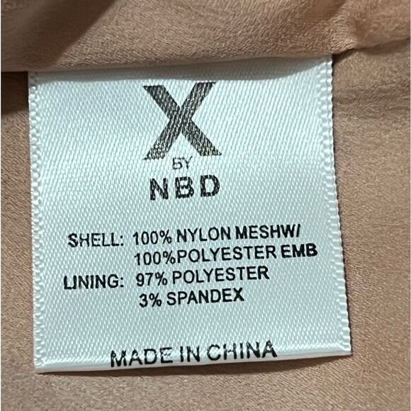 X by NBD Revolve Simon Dress Sz 2 Embroidered Floral Mesh Y2K Fairycore Cocktail - Picture 11 of 12